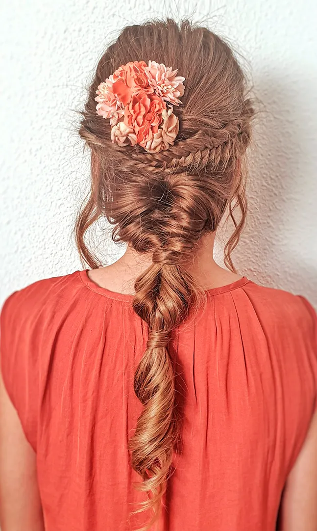 Peinado de Anartist — trenza novia