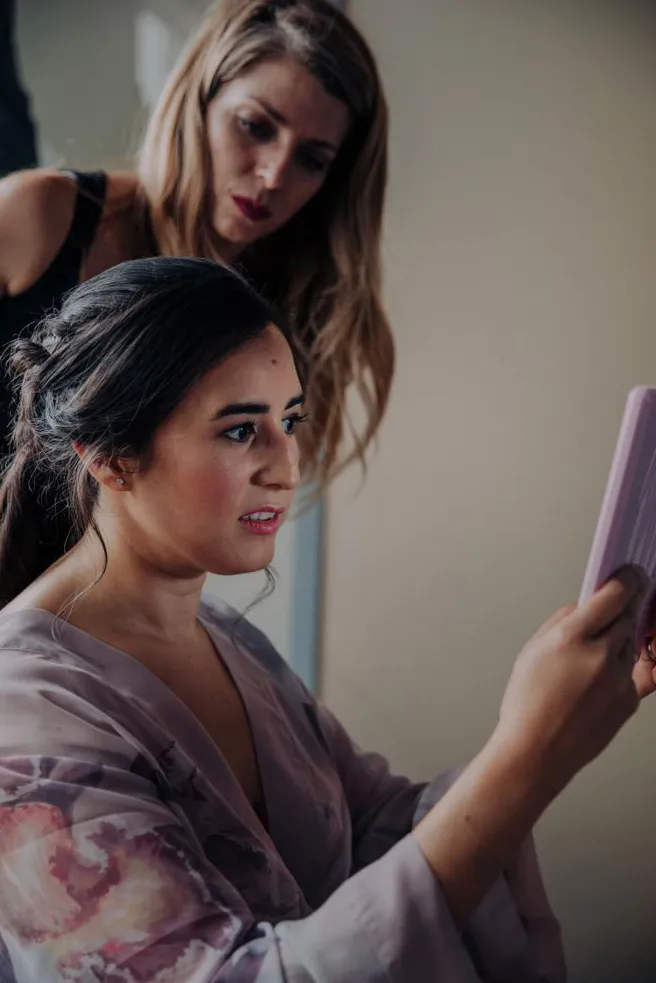 Novia maquillada y peinada por Anartist